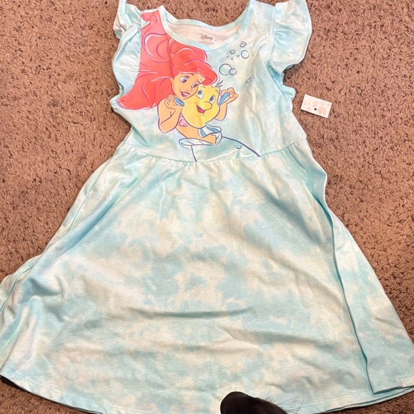 Disney Other - Disney Ariel Blue and White Kids Dress